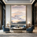 Ethereal Cloud - Sunset Abstract Painting for Luxury Hotel Suites HENG166