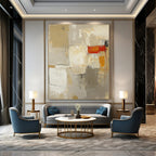 Neutral Tones Abstract Painting for Minimalist - Styled Living Rooms GAB1091