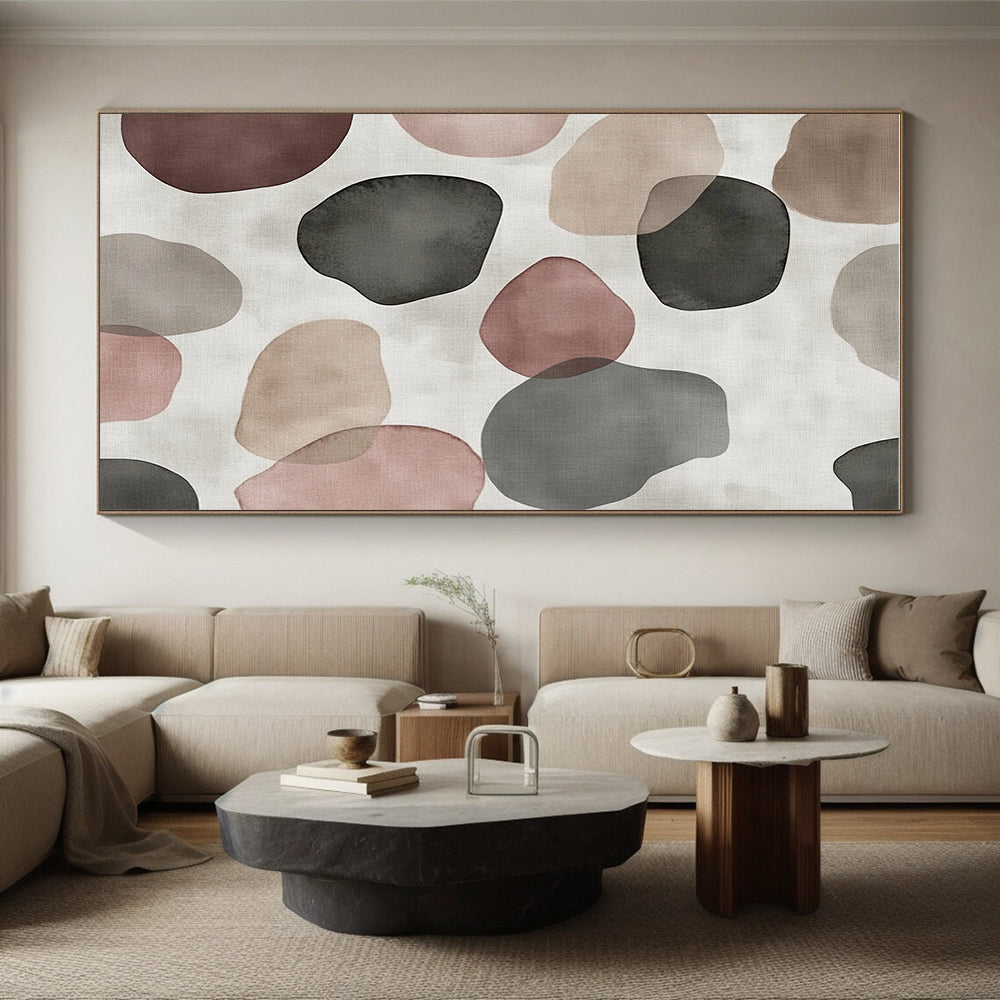Earth Toned Abstract Shapes 2 Painting with Soothing Repetition WINK725
