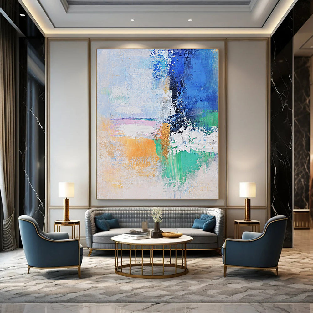 Colorful Abstract Composition Painting for Creative Art Studios GAB0808