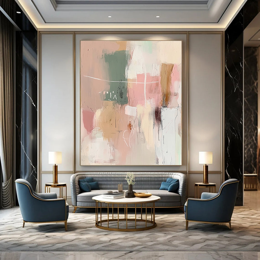 Muted Tones Abstract Painting for Minimalist Living Rooms GAB1231