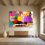 Colorful Geometric Abstract  Playful Shapes and Colors ABS053