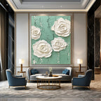 Textured Floral Art Abstract Painting for Romantic Interiors GAB1395
