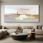 Pink Gold Gray Abstract Painting with Delicate Luxury WINK471