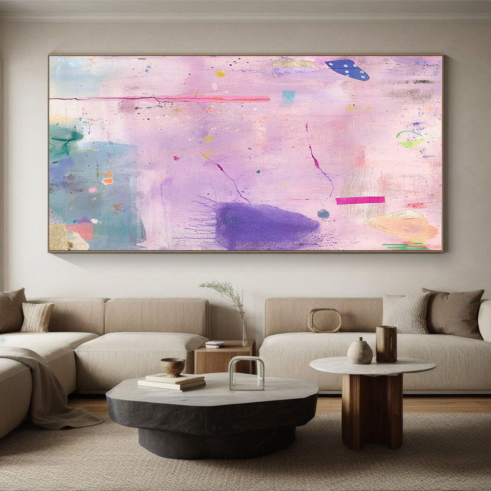 Soft Purple Surface Abstract Painting with Dreamy Allure WINK139