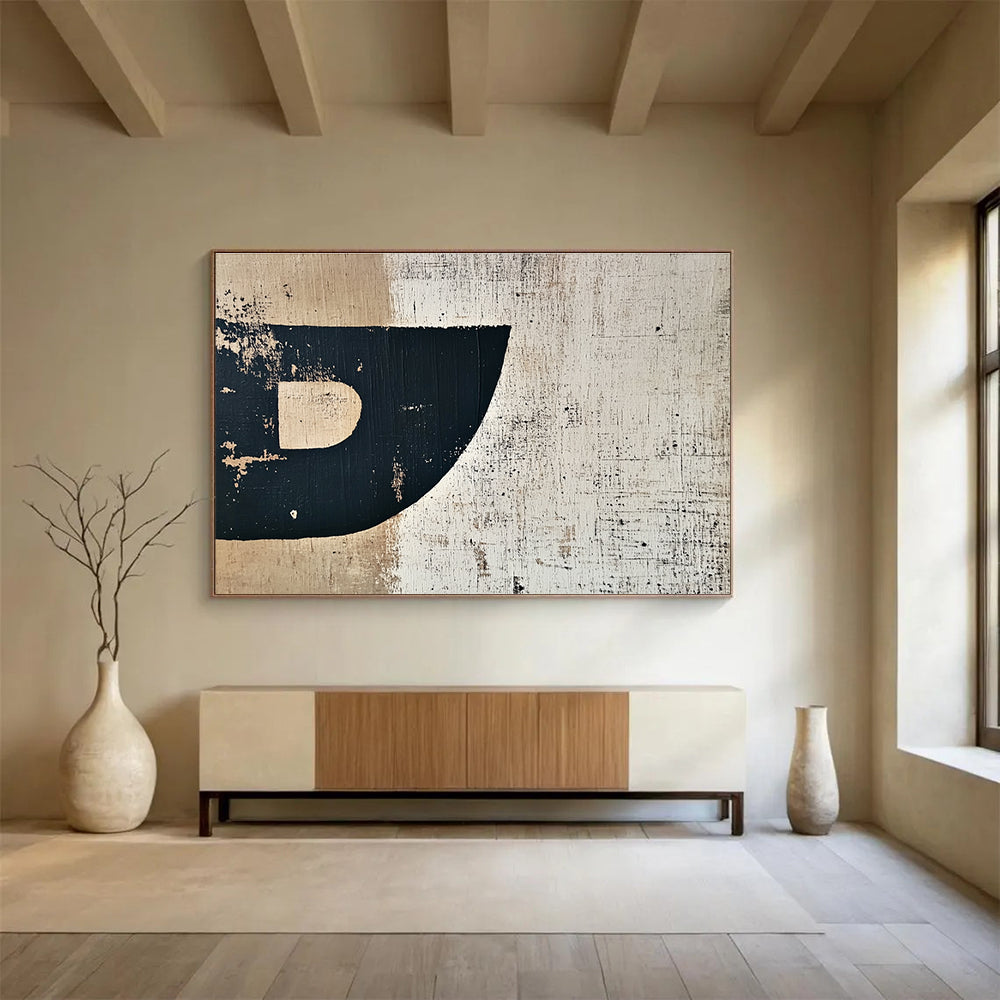 Distressed Black and Beige - Rustic Modernity ABS030