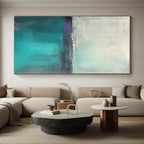Blue Purple Gray Abstract Painting with Calm Contrast WINK460