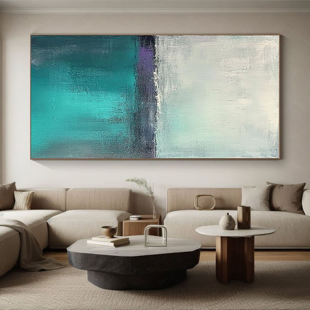 Blue Purple Gray Abstract Painting with Calm Contrast WINK460
