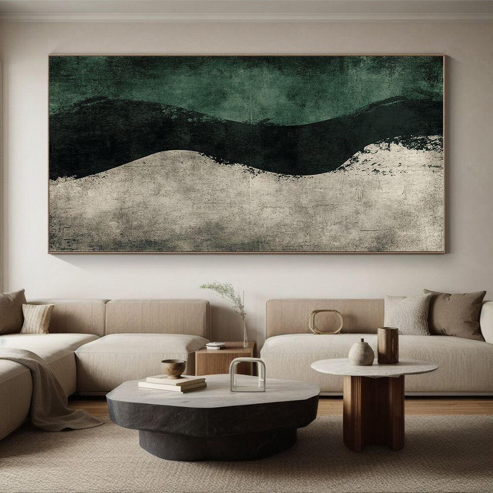 Silhouette on Textured Background Abstract Painting with Mysterious Allure WINK150