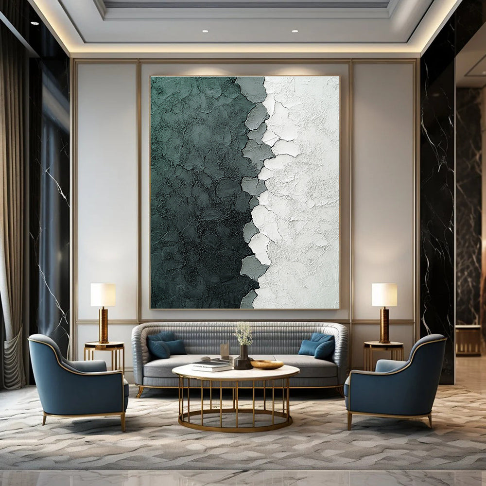 Cracked Texture Abstract Painting for Industrial - Chic Restaurants GAB1249