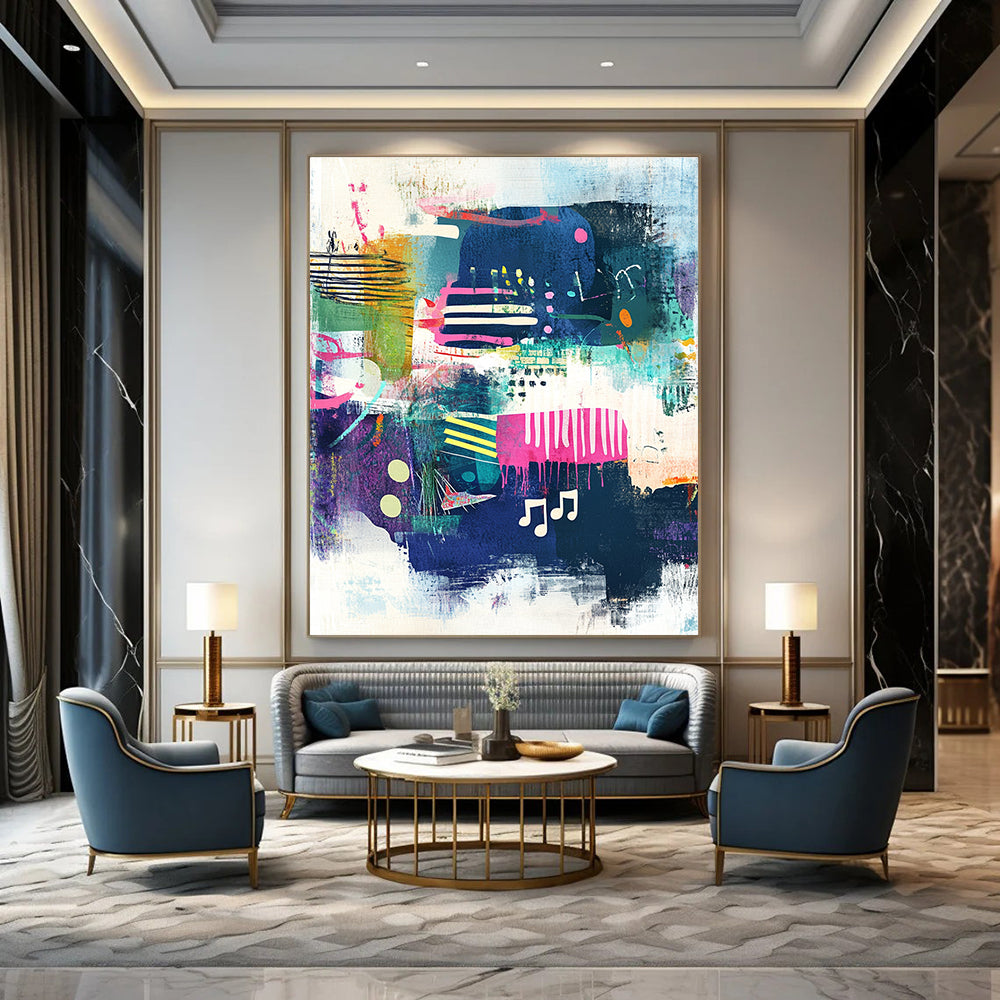 Music - Themed Abstract Painting for Creative Music Studios GAB1043