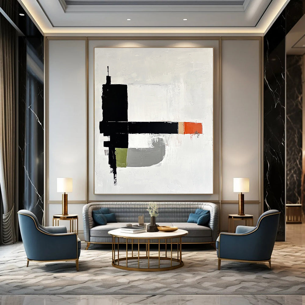 Geometric Color Block Abstract Painting for Architectural - Styled Studios GAB1049