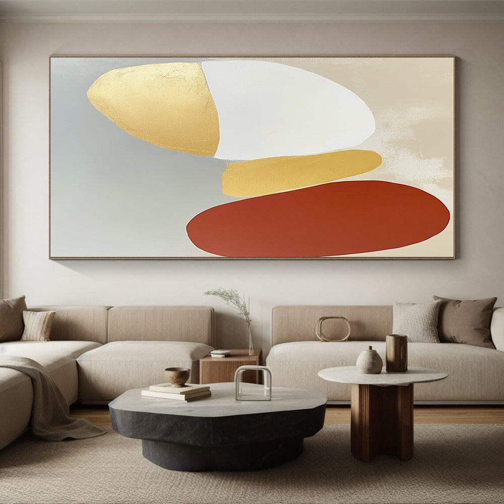 Color - Block Abstract Painting with Metallic Accents WINK874