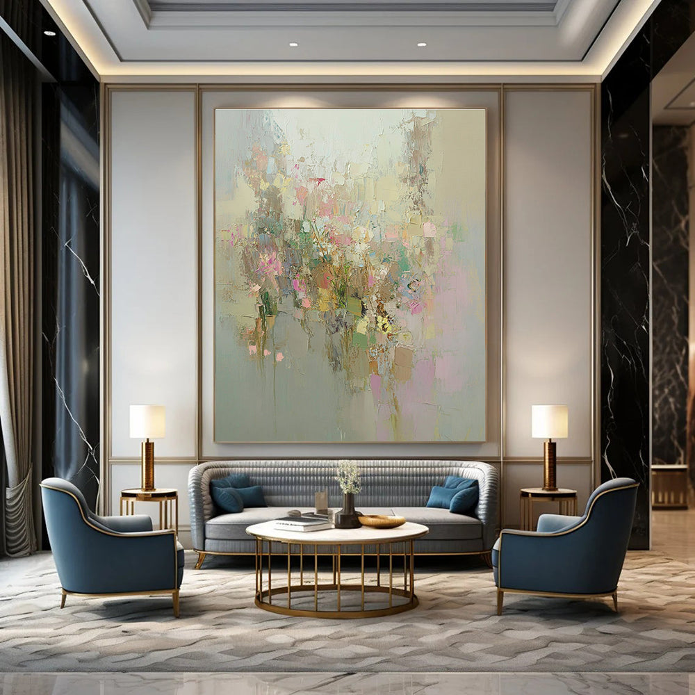 Pastel Floral Abstract Painting for Whimsical - Styled Boutiques GAB1068