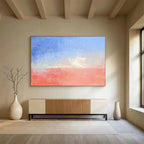 Starry Sky and Sea Abstract Painting with Serene, Celestial Ambiance ABS524