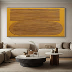 Yellow Geometric Textured Abstract Painting with Sunny Discipline WINK309