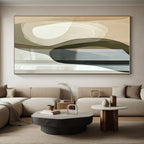 Translucent Curved Shapes Abstract Painting with Elegant Flow WINK045