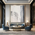 Gray - White Textured Abstract Detail Painting for Art - Centric Nooks HENG399