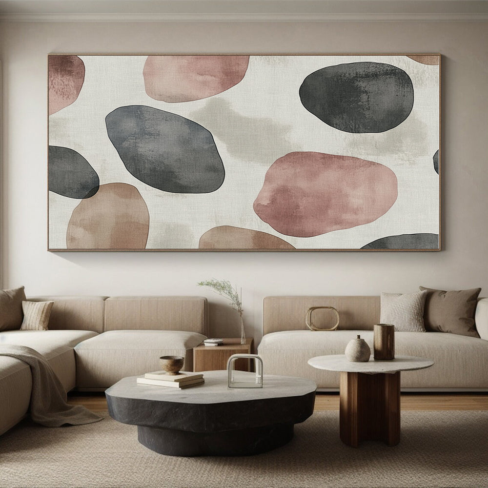 Watercolor - like Polka Dots Abstract Painting with Subtle Softness WINK261
