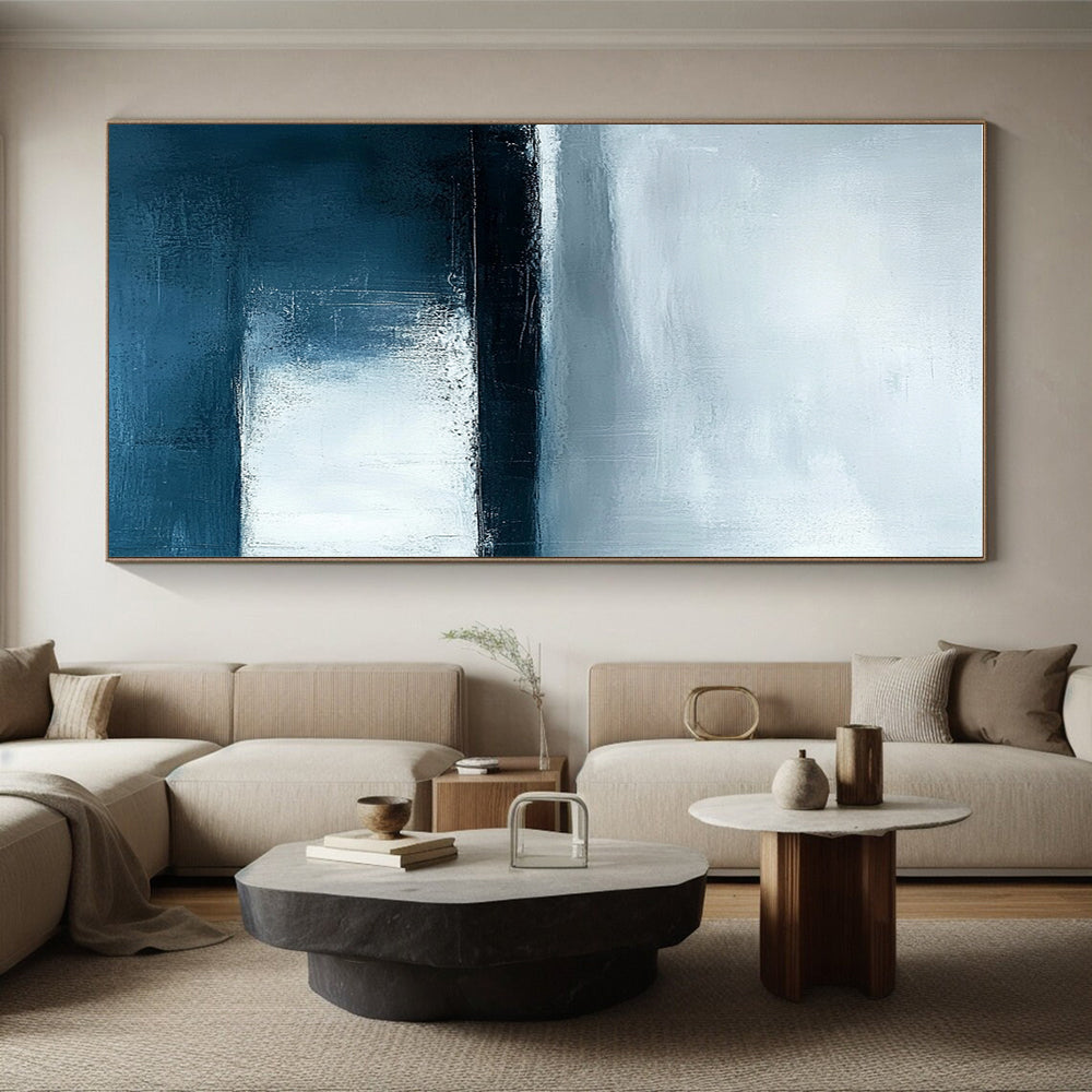 Monochrome Abstract Horizons Painting with Quiet Contemplation WINK385