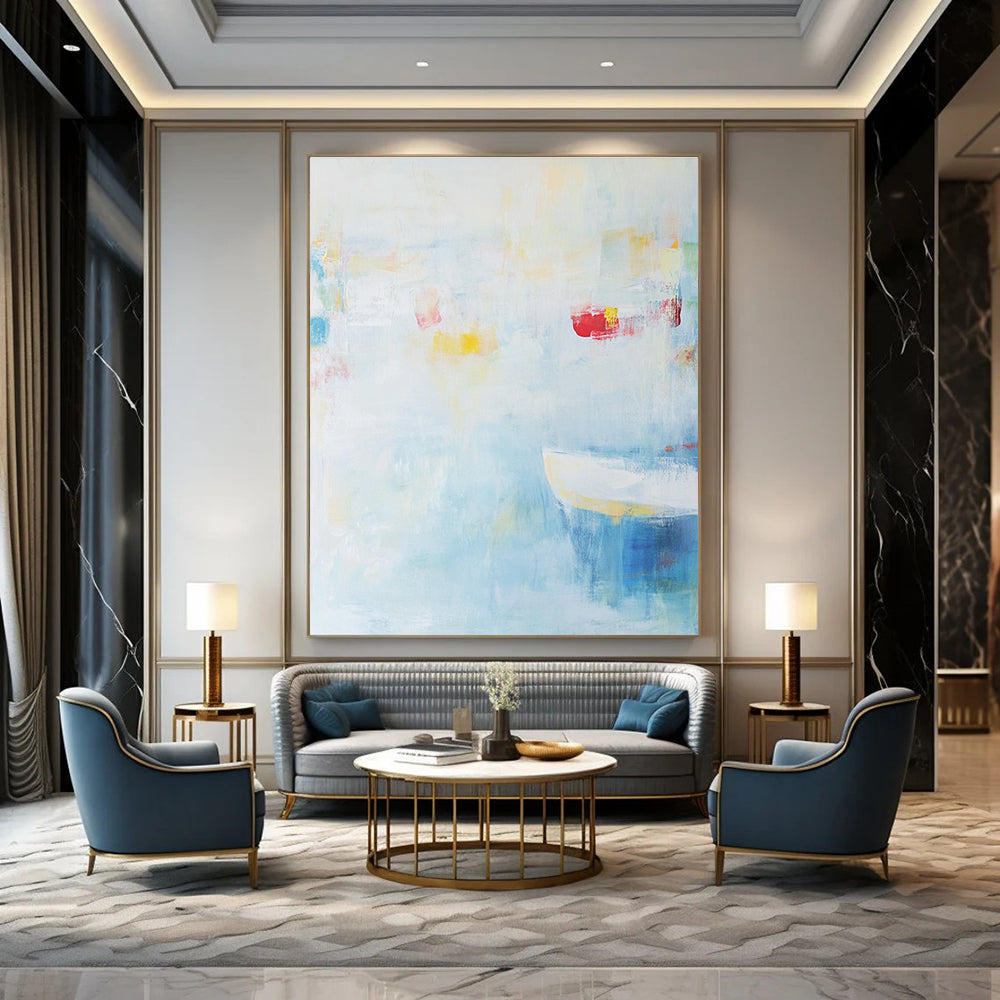 Pastel - Boat Abstract Painting for Beachfront Cafes GAB0868