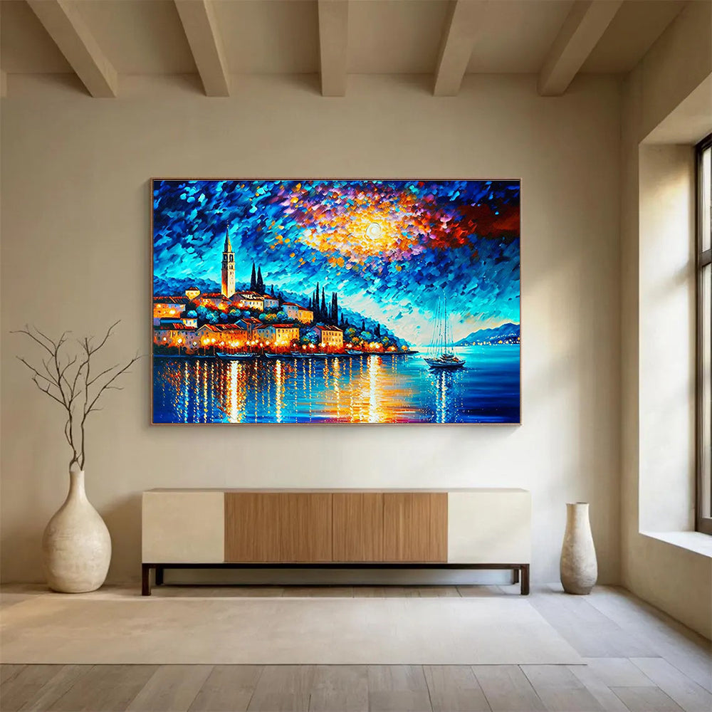 Colorful Tree Radiance Abstract Painting for Vibrant Living Spaces YHT300