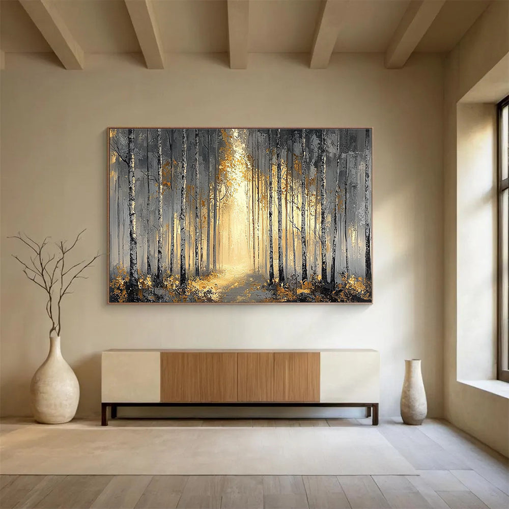 Misty Forest Abstract Painting for Nature - Themed Spas YHT159