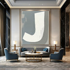 Bold Letter J Art Graphic Monogram Abstract Painting GAB0265