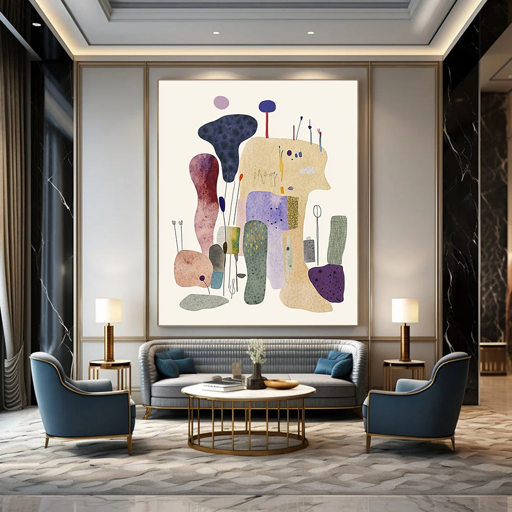 Colorful Organic Shapes - Modern Abstract Watercolor Art GAB0399