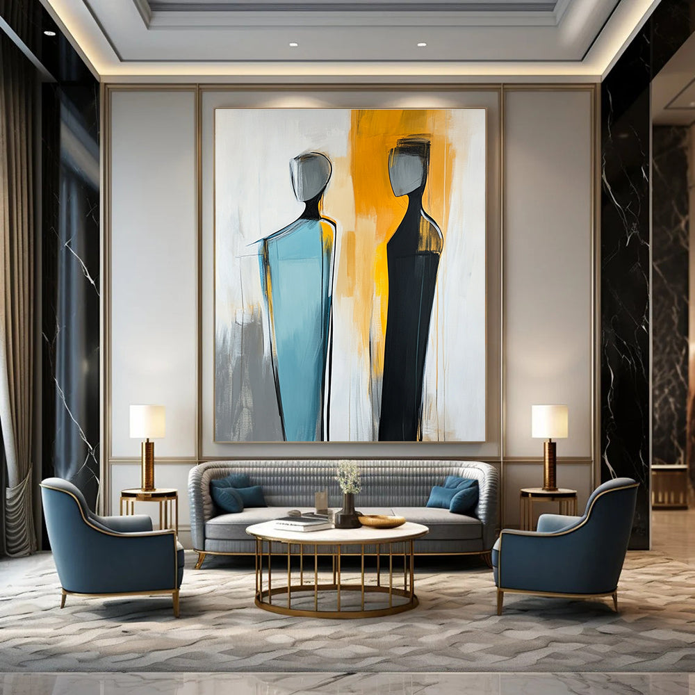 Abstract Human Forms Expressive Abstract Painting GAB0297