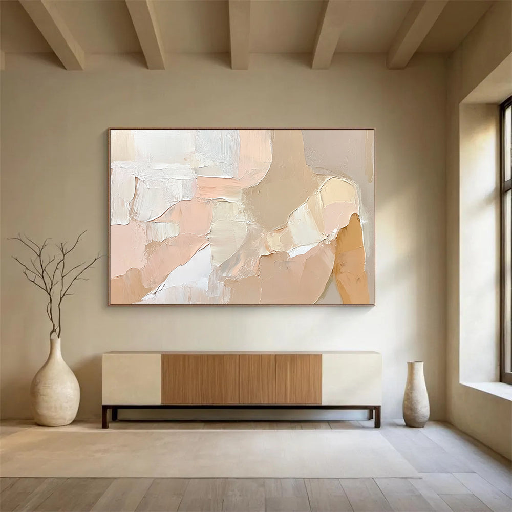Soft Figure Abstract Painting in Muted Tones ABS262