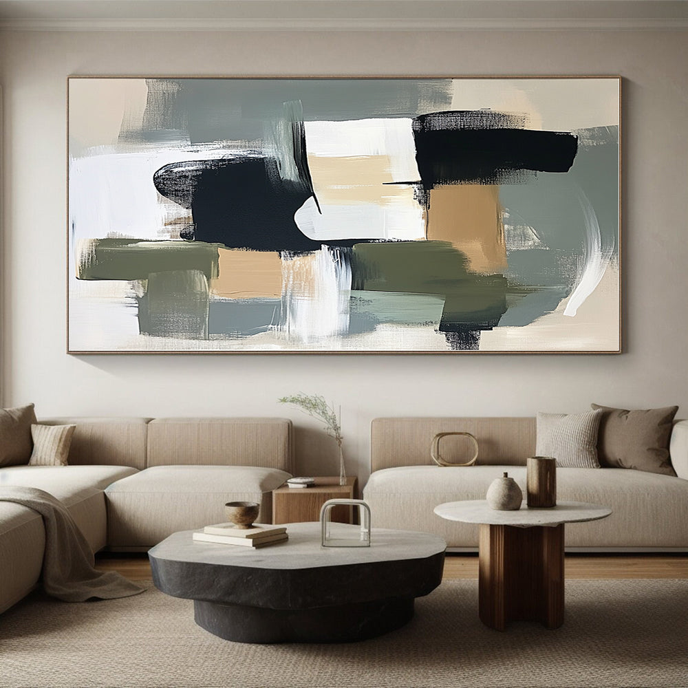 Earth - Toned Abstract Painting with Warm Harmony WINK695