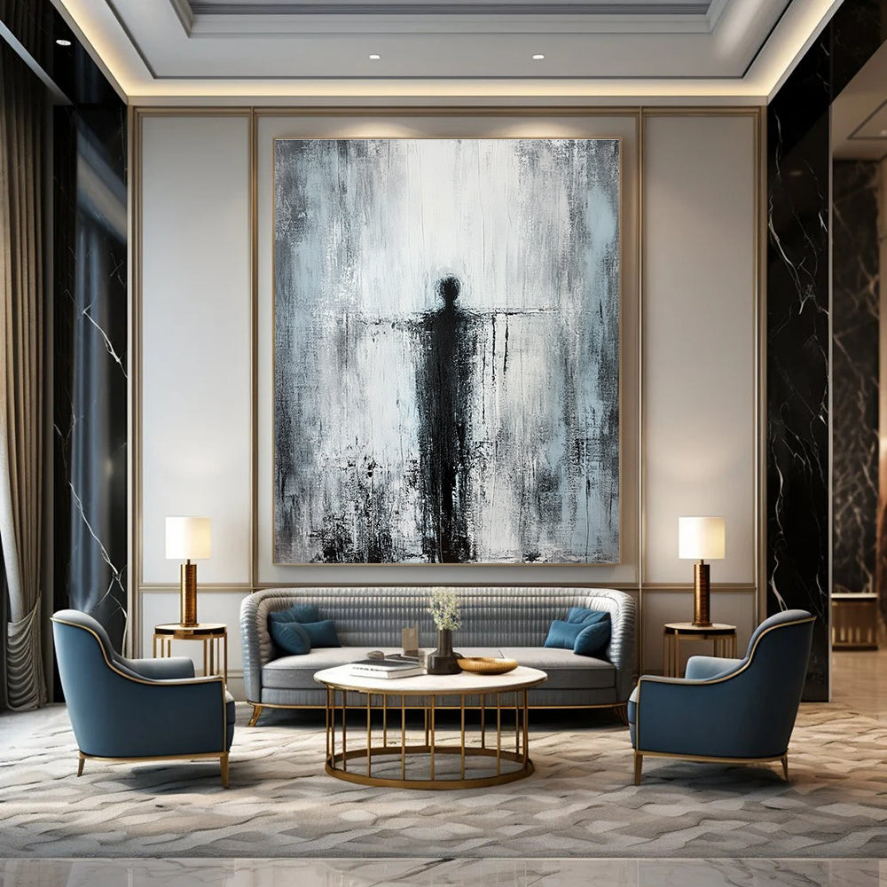 Dark Shadowy Figure - Expressive Abstract Human Art GAB0509