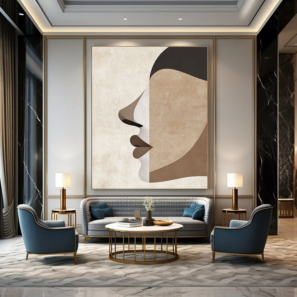 Abstract Face Segments Abstract Painting for Art - Centric Salons GAB1385