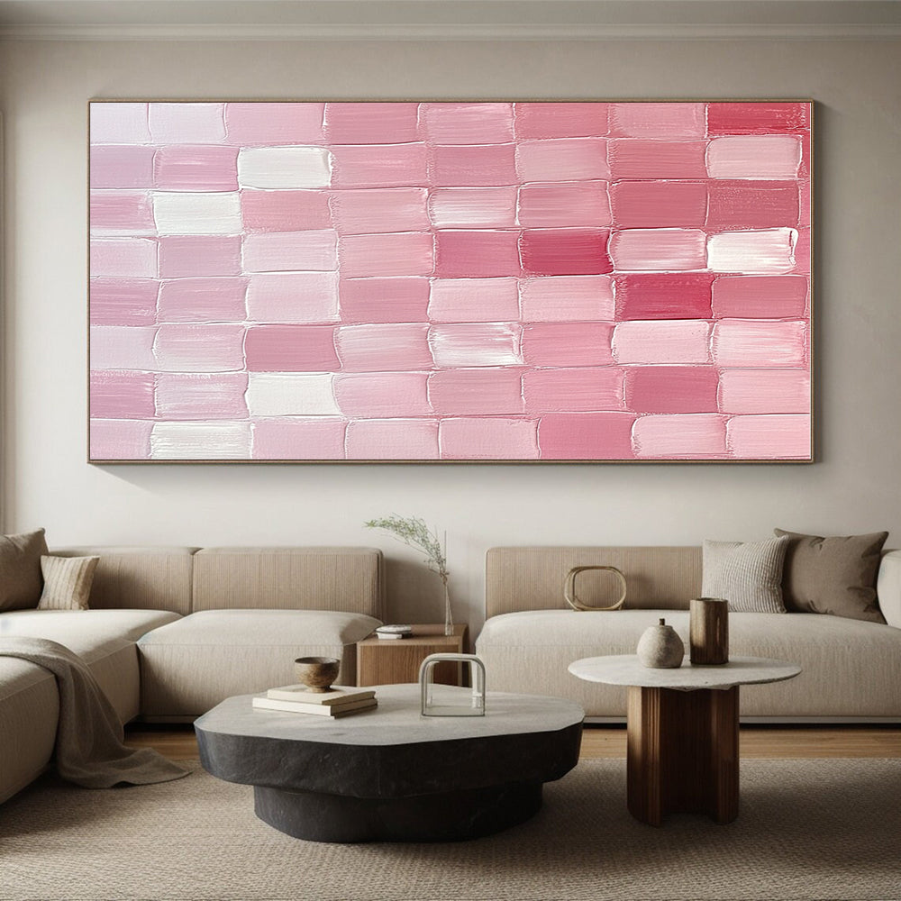Pink - Grid Abstract Painting with Soft Gradients WINK865