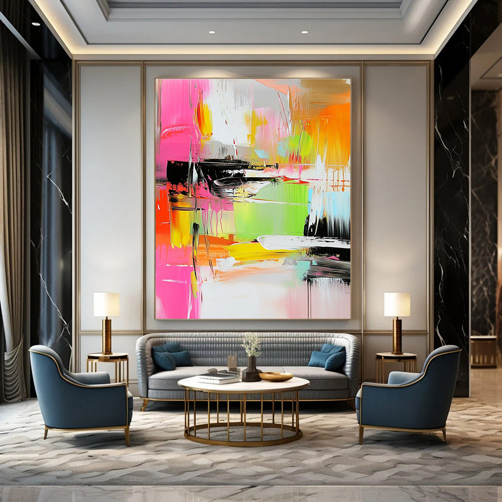 Neon Color - Clash Abstract Painting for Trendy Cafes GAB0888