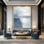 Light Blue Sea - Themed Abstract Painting for Coastal - Inspired Bedrooms GAB0960