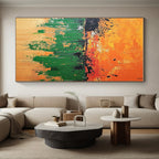 Dripping Field Abstract Painting with Raw Nature Textures WINK493