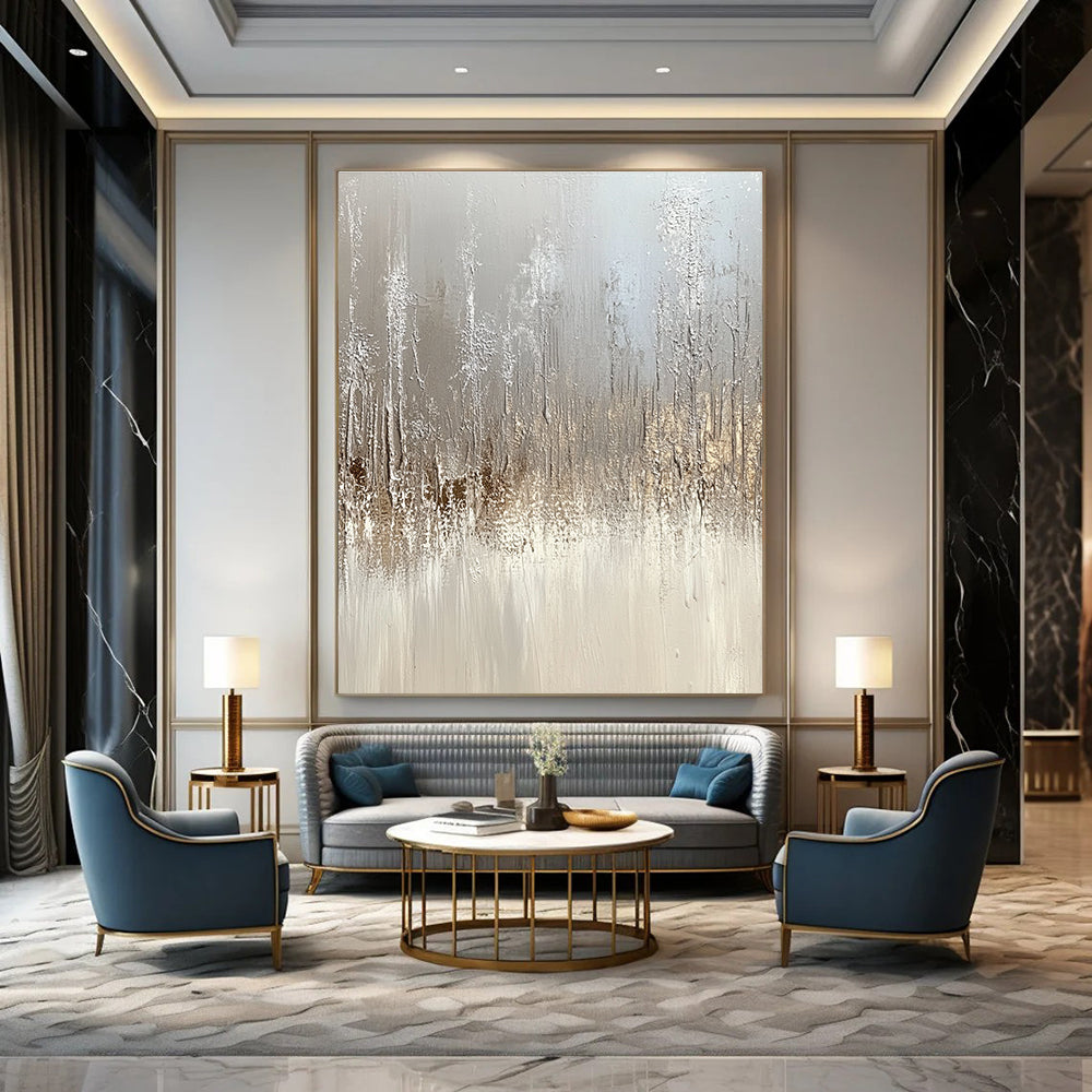 Textured Gray Landscape Abstract Painting GAB0304
