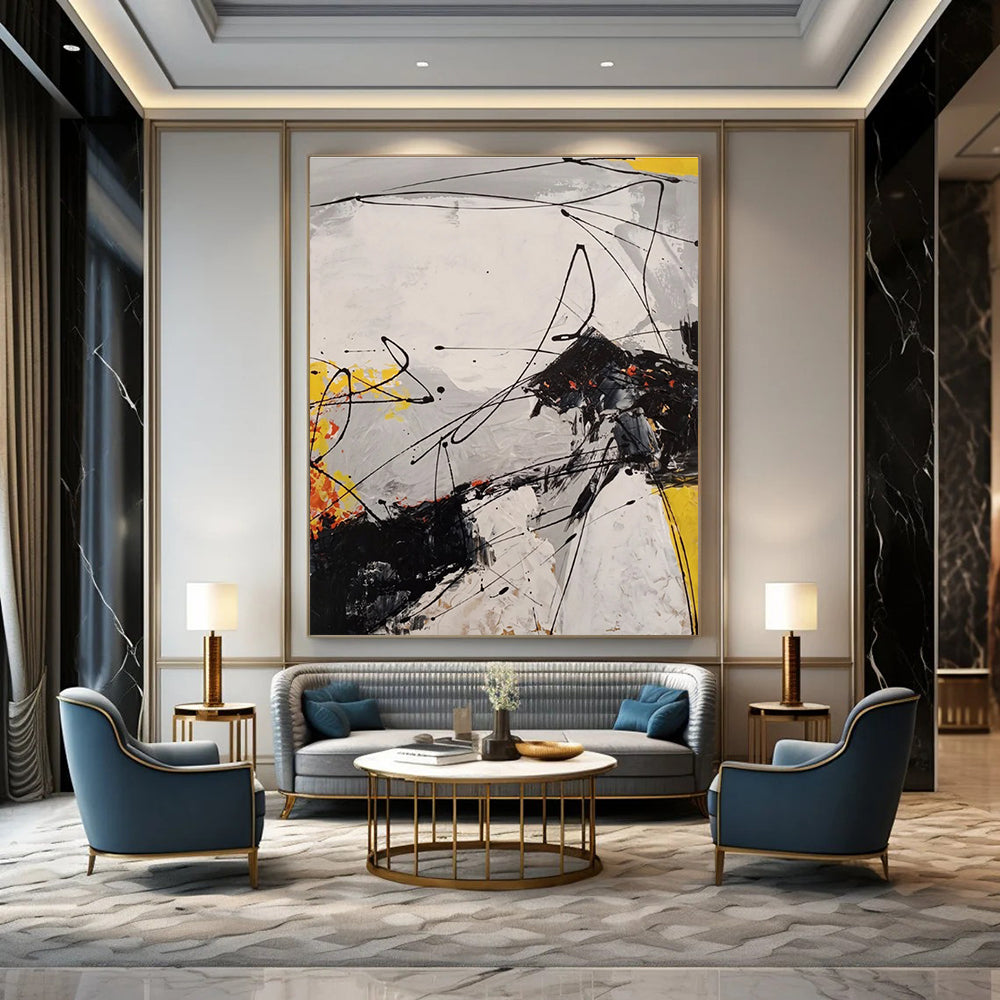 Energetic Abstract Expression Abstract Painting for Performing Arts Centers HENG054