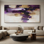Purple Gold Beige Abstract Painting with Luxurious Warmth WINK462