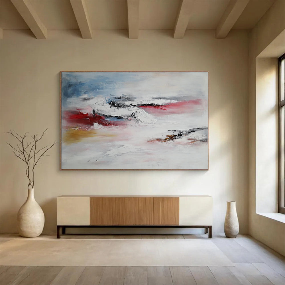 Soft Color Abstract Landscape with Gentle Textures Abstract Painting ABS333