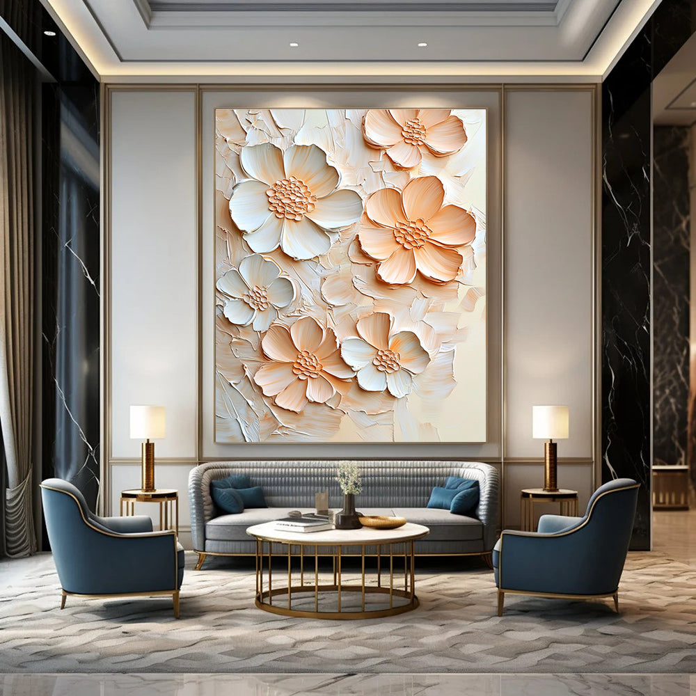 3D Floral Abstract Painting for Nature - Inspired Home Decor Stores GAB0948