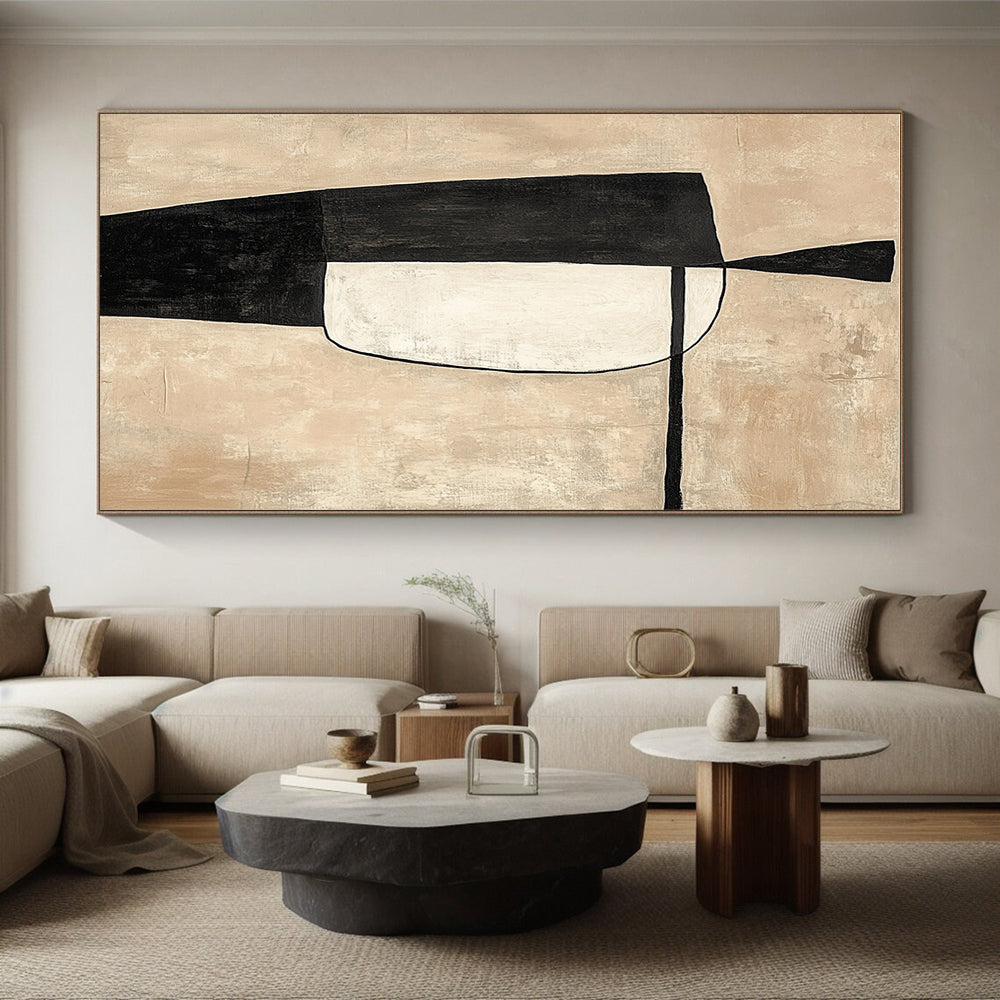 Minimalist Shapes Abstract Painting with Calm Geometry WINK142