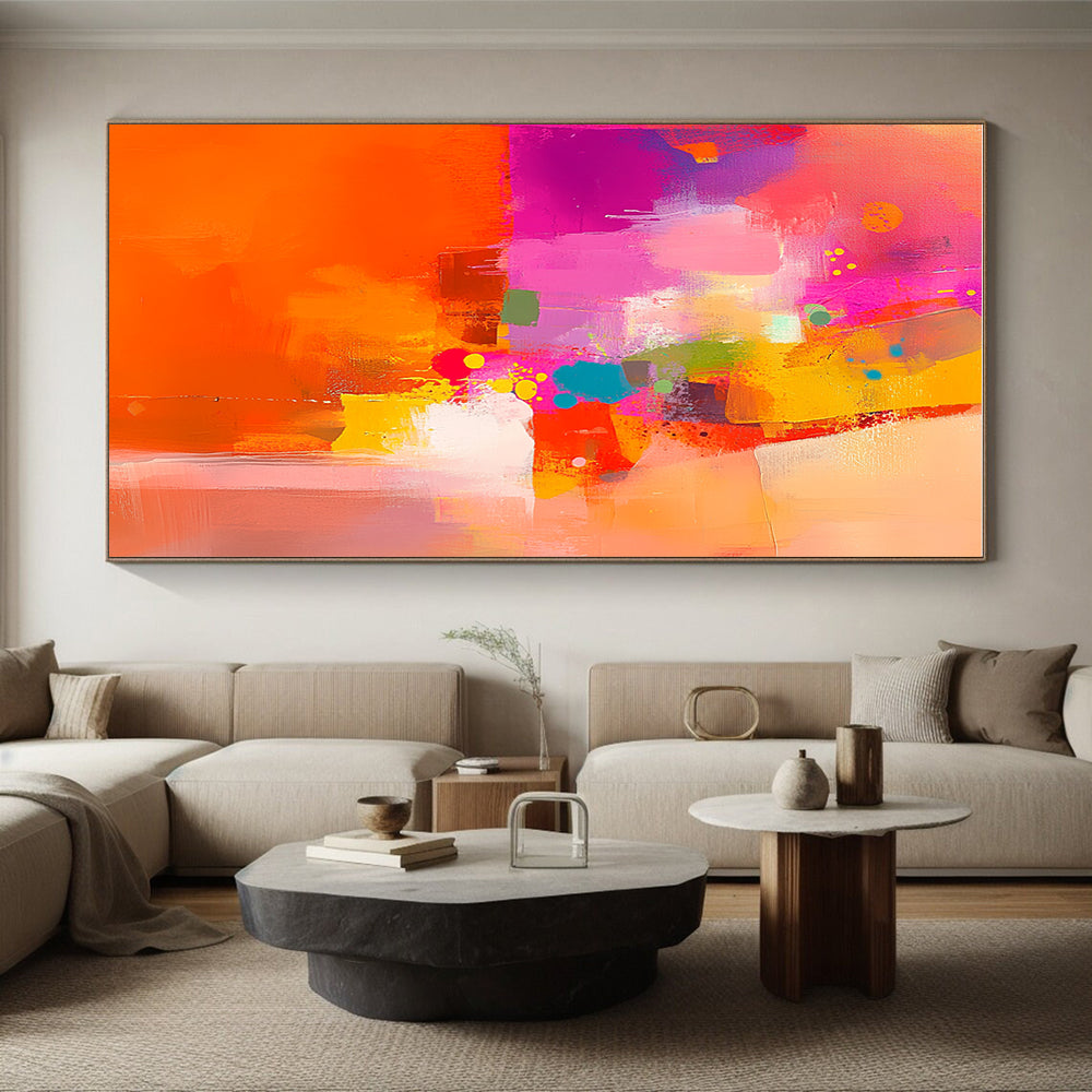 Colorful Abstract Burst Painting with Vibrant Energy WINK533