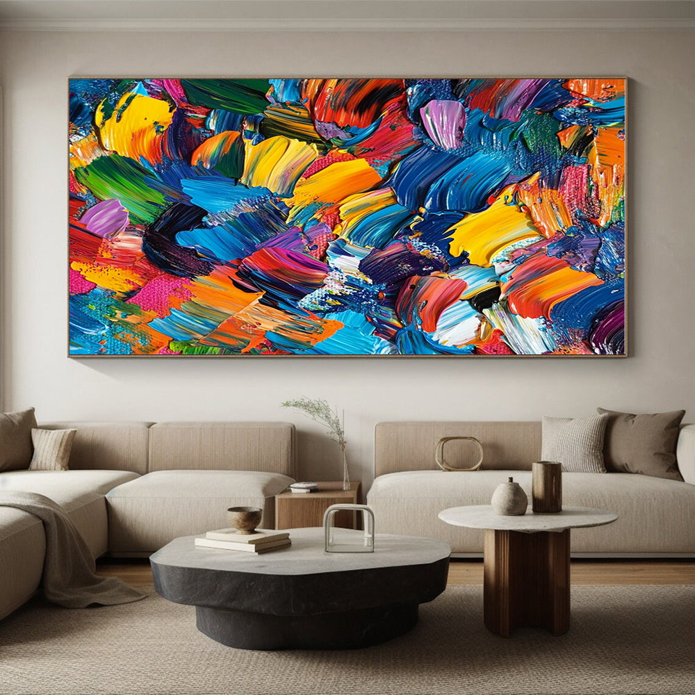 Colorful Abstract Brushstrokes Painting with Joyful Energy WINK405