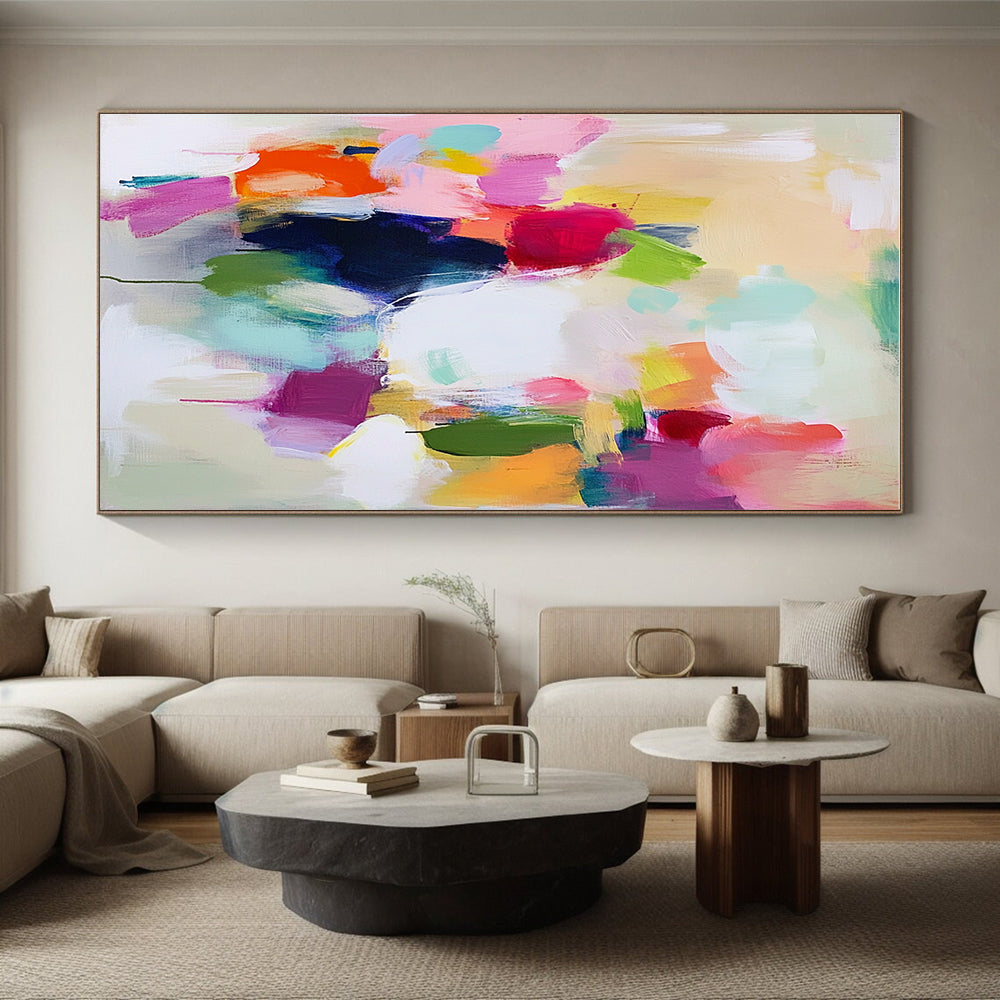 Pastel Colorful Abstract Painting with Whimsical Charm WINK685