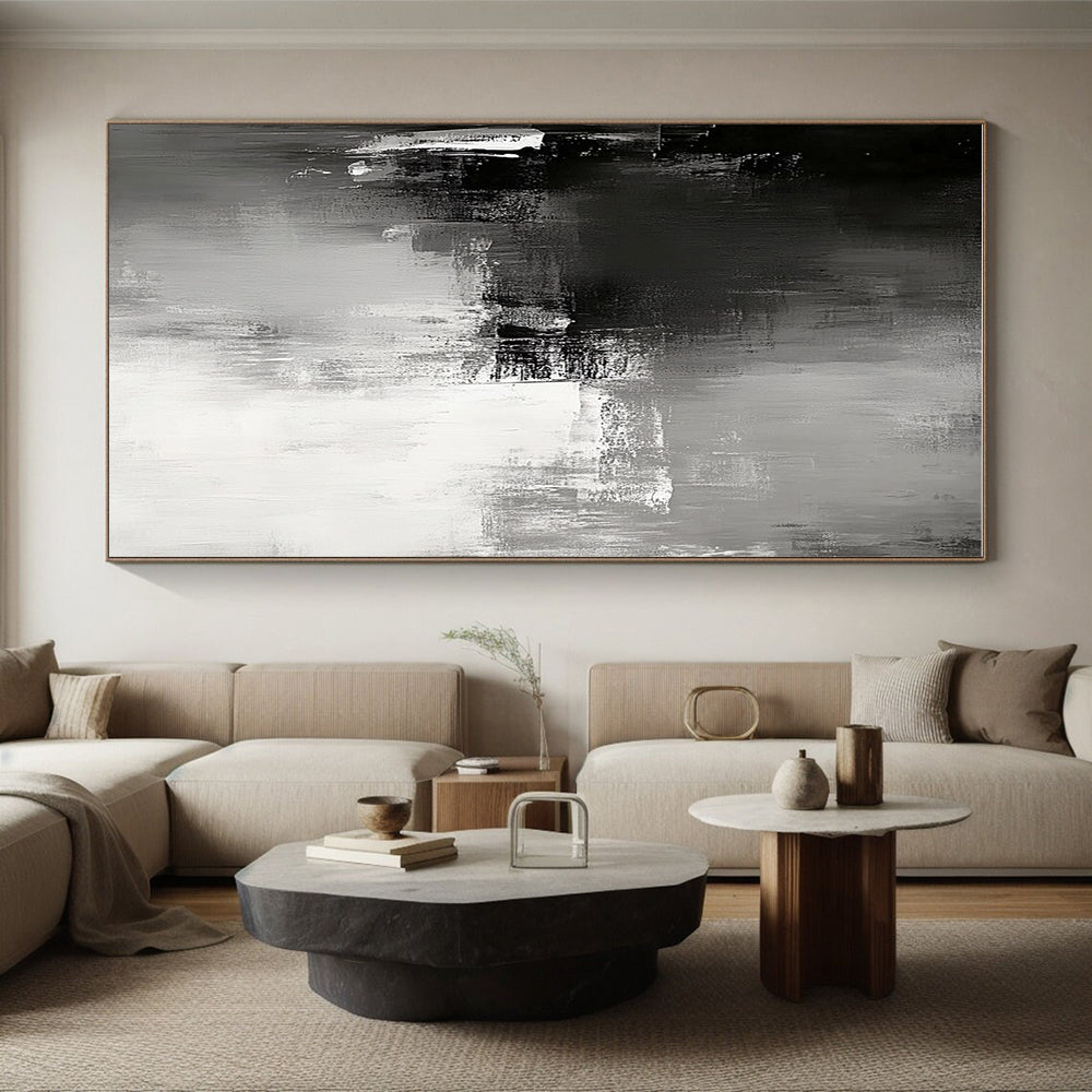 Gray Abstract Textures Painting with Subtle Depth WINK347