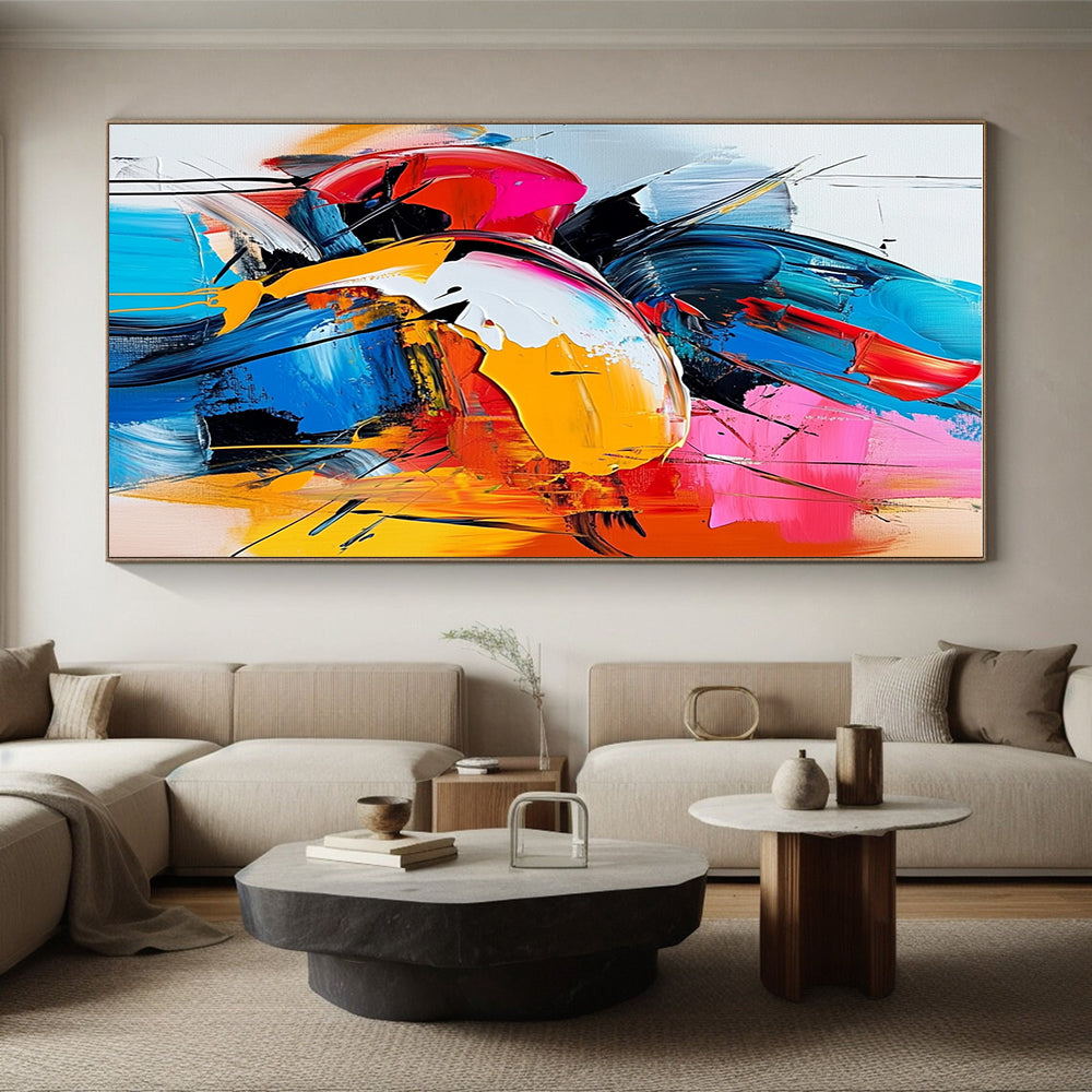 Colorful Expressive Abstract Painting with Vivid Emotions WINK596