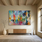 Colorful Abstract Splash Painting for Vibrant Living Rooms YHT330